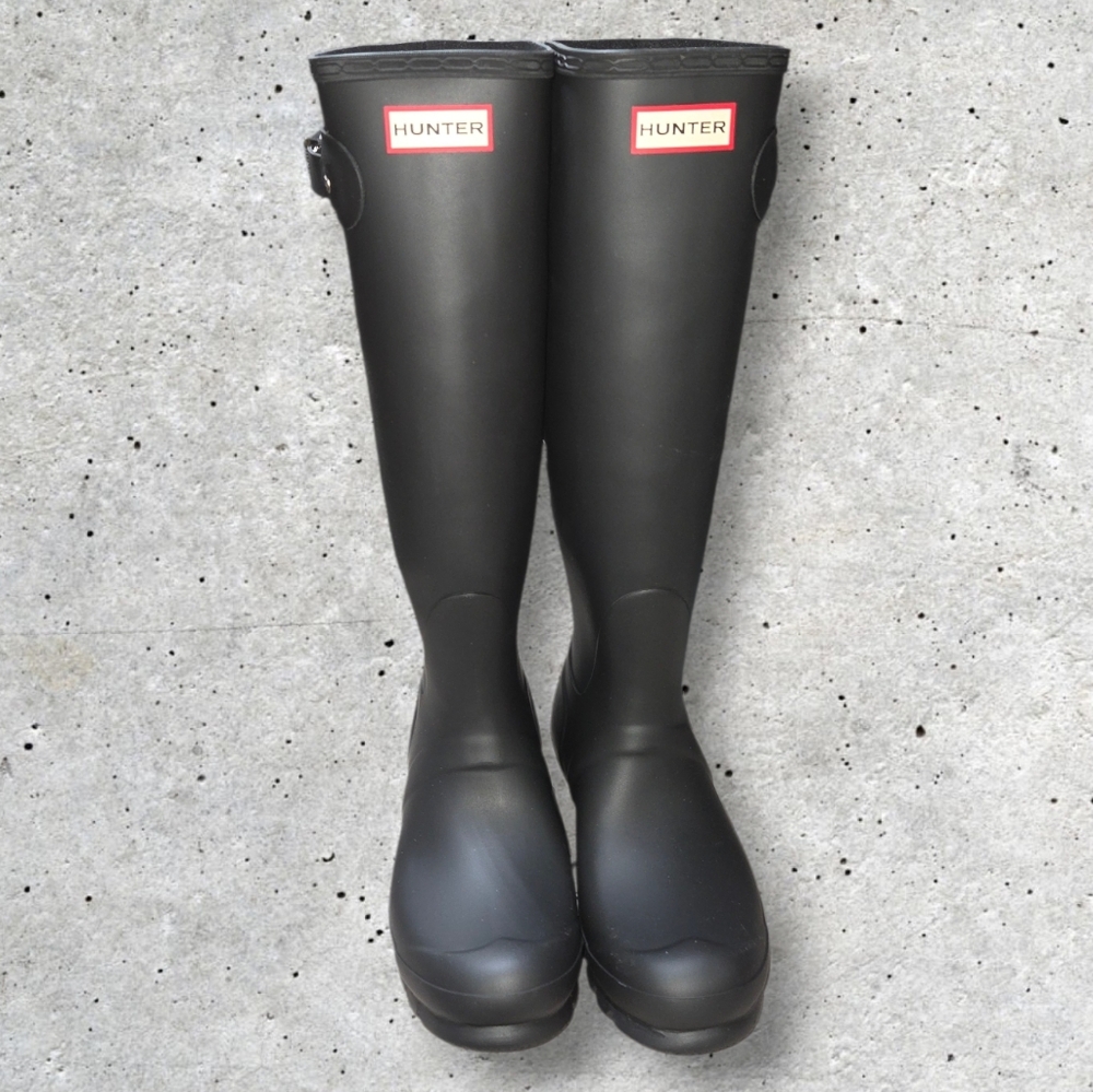 BNIB Womens Hunter Original Tall Rain Boot - Black Size 8